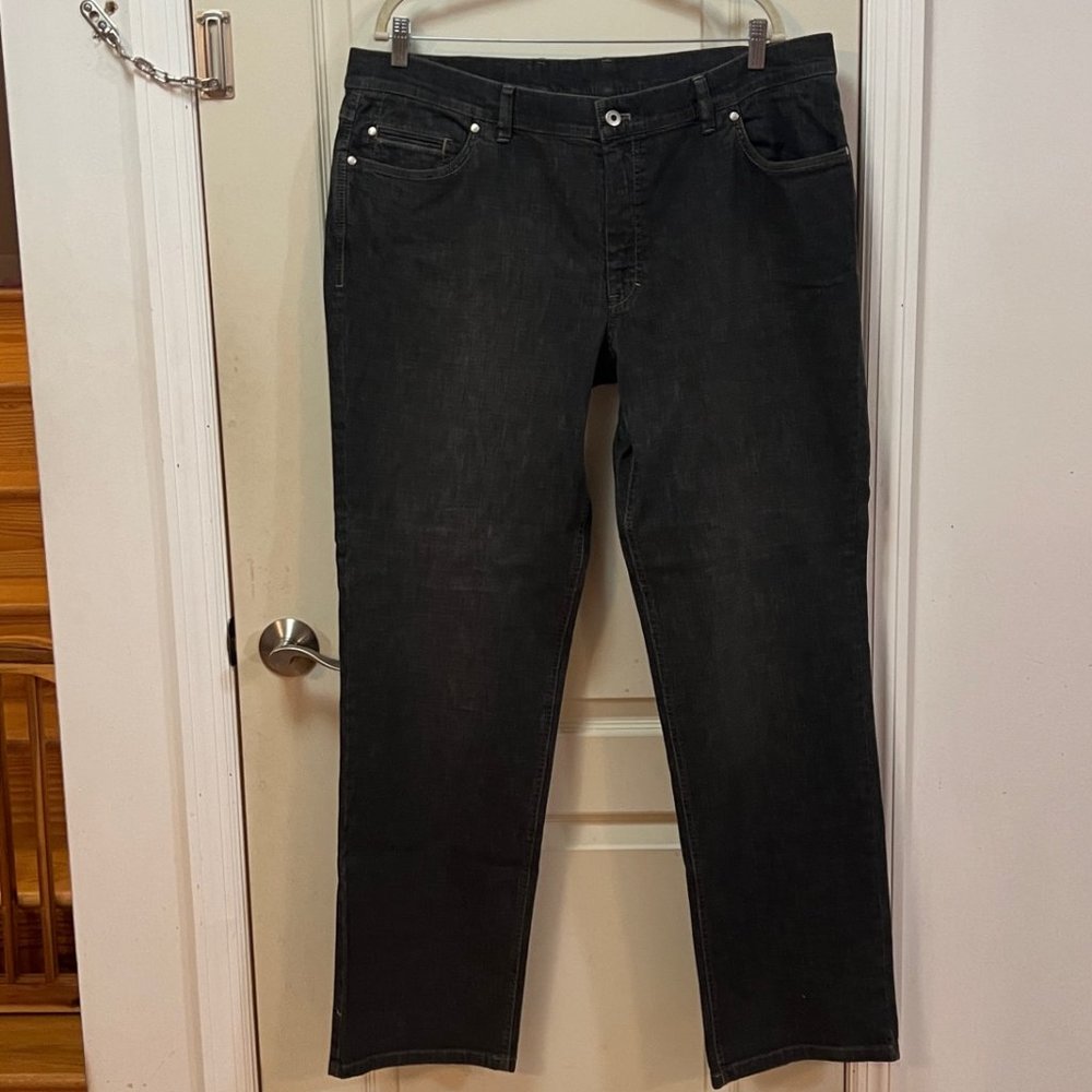 Bullock & Jones Men's Size 40/34 99% Cotton/1% Elastane Denim Jeans. Black.